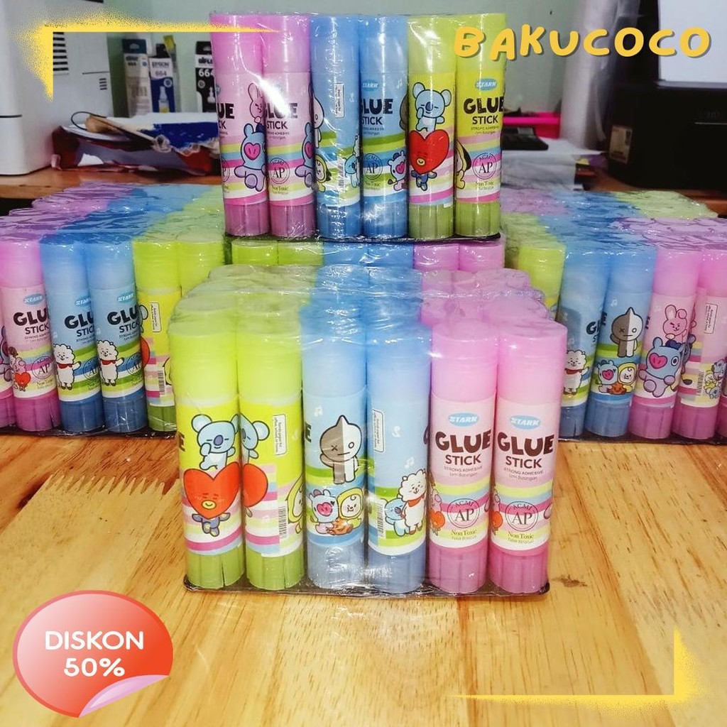 

Lem Kertas Glue Stick Bermotif | Isi 24 Pcs Diskon