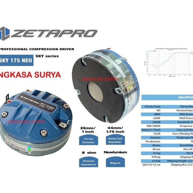 TERBARU - Driver Tweeter Zetapro SKY 175 NEO Neodium ORIGINAL Driver Zetapro SKY175 NEO