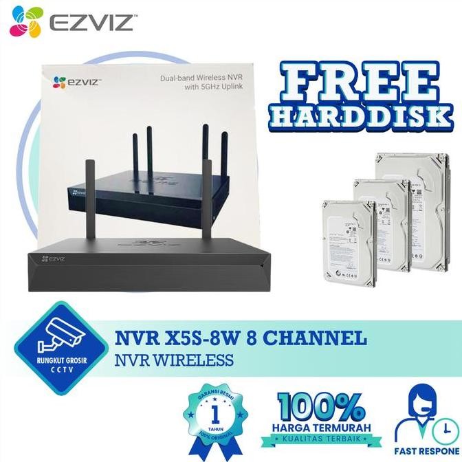 NVR EZVIZ 8CH X5S-8W NVR Wireless 8 Channel
