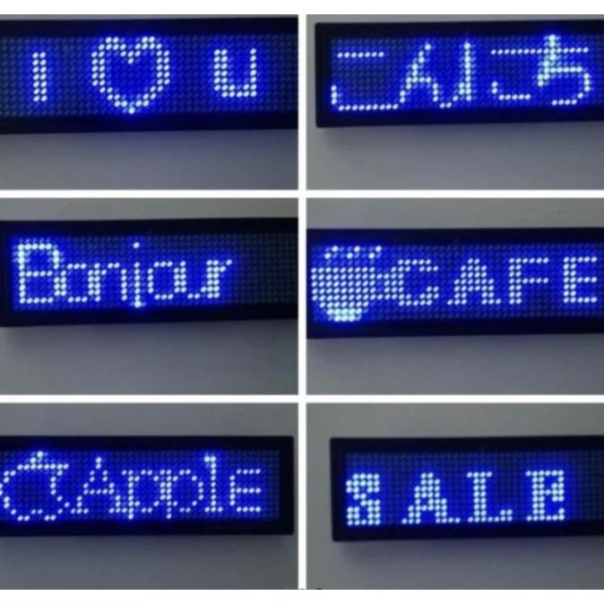 

READY LED Running Text Display Nme Tag - Bisa Request Custom Tulisan NEW