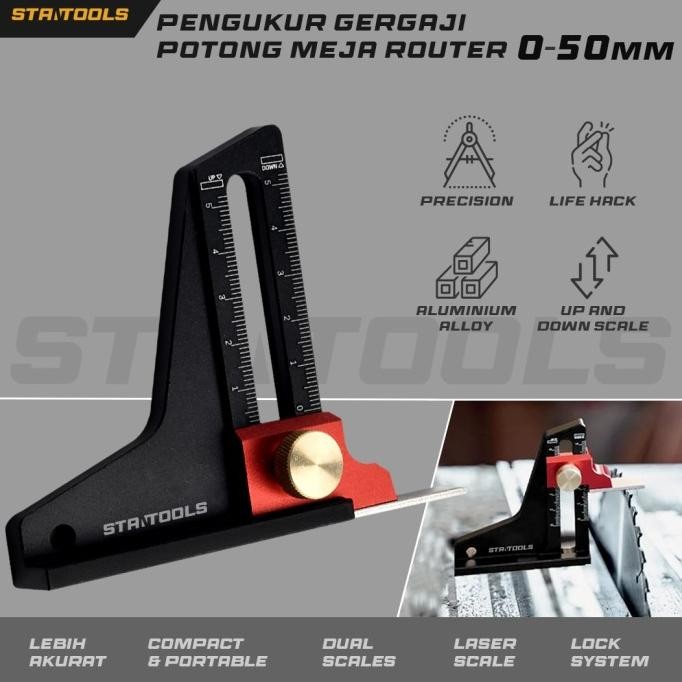 

TERBARU - Penggaris Woodworking Meja Router Penggaris Mata Gergaji Table Saw Speed Square Stantools