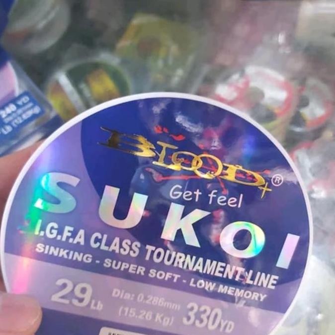 Tersedia senar pancing blood sukoi 330yard