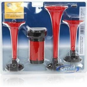 Klakson Telolet Hella 3 Corong 12v (Terompet) 100% Orinal + Relay