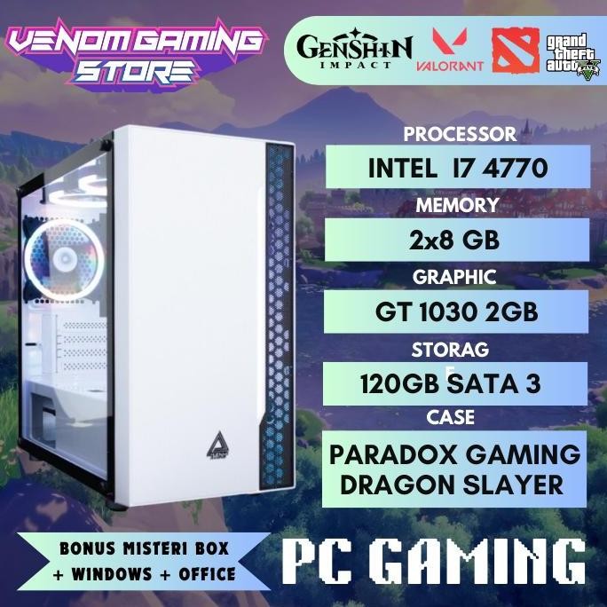 PC RAKITAN GAMING CORE i7 4770 SIAP GAME BERAT BANYAK BONUS