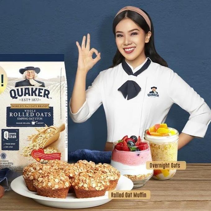 

Quaker Rolled Oats Malaysia Refill 800 Gr Pouch 800Gr Terlaris
