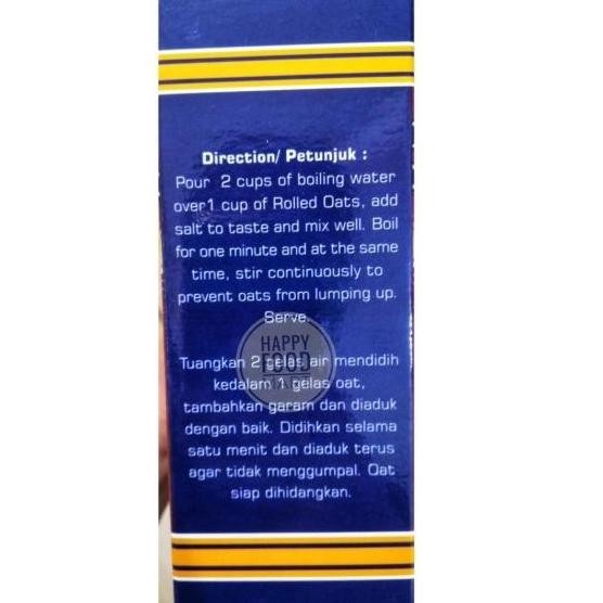 

Monsta Rolled Oats 1 Kg/Sereal Sarapan Oat/ Cereal/ Havermut Terlaris