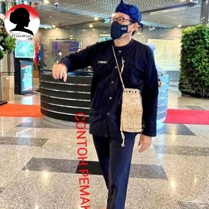 Baju Adat Baduy Badui Remaja Dewasa Setelan Baju Baduy Lengkap Tas Baduy Udeng Baduy