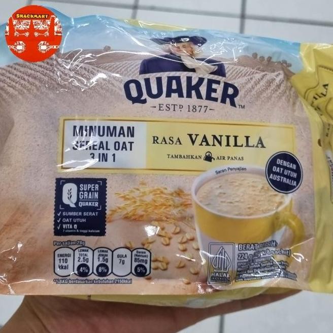 

Quaker 3In1 Instant Oat Cereal Drink Vanilla Dan Choco Best Seller