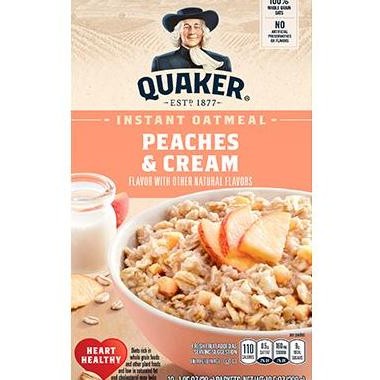 

Quaker Instant Oatmeal Peaches & Cream 300Gr - From Usa Terbaru