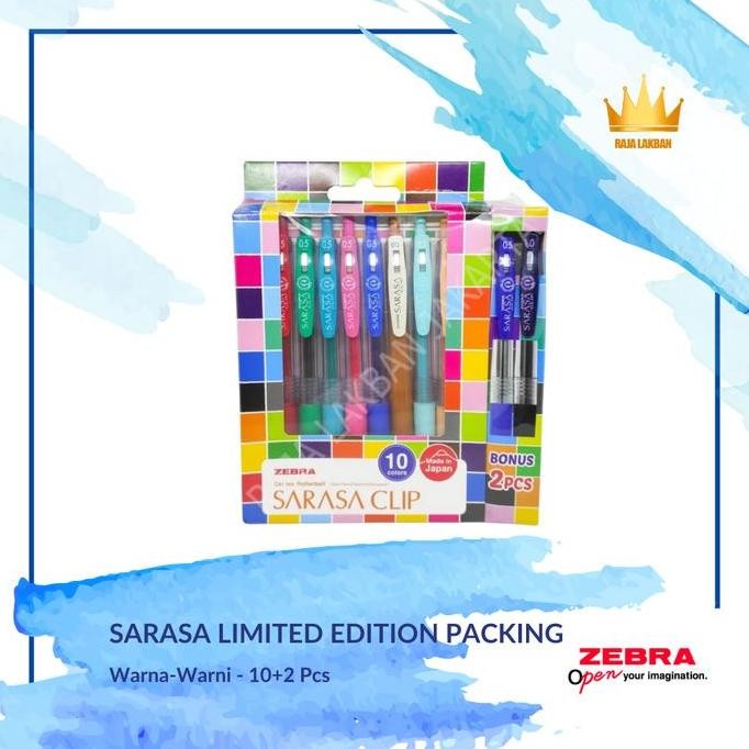 

Multi Colour Sarasa Limited Edition Packing / Warna Warni - 10 + 2 PCS - Set MURAH