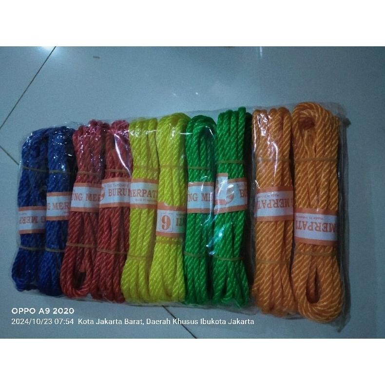 

TALI TAMBANG 6MM 1 PAK ISI 10 GULUNG TALI PLASTIK SERBAGUNA GROSIR TERMURAH