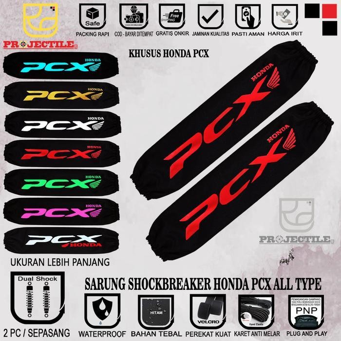 Sarung Shock Pcx / Cover Shockbreaker Sarung Sok Shok Belakang Motor Sepasang Pcx 160, Pcx 150, Adv 