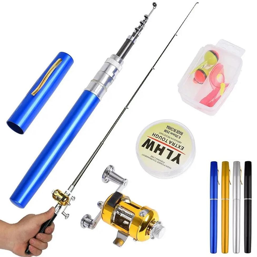 Promo 100Cm Joran Kail Alat Pancing Pulpen Mini Fishing Rod Pen Portable Rg-4