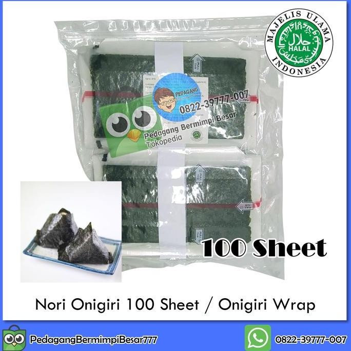 

Triangle Onigiri Sushi Nori 100 Sheet Halal Mui | Nori Onigiri