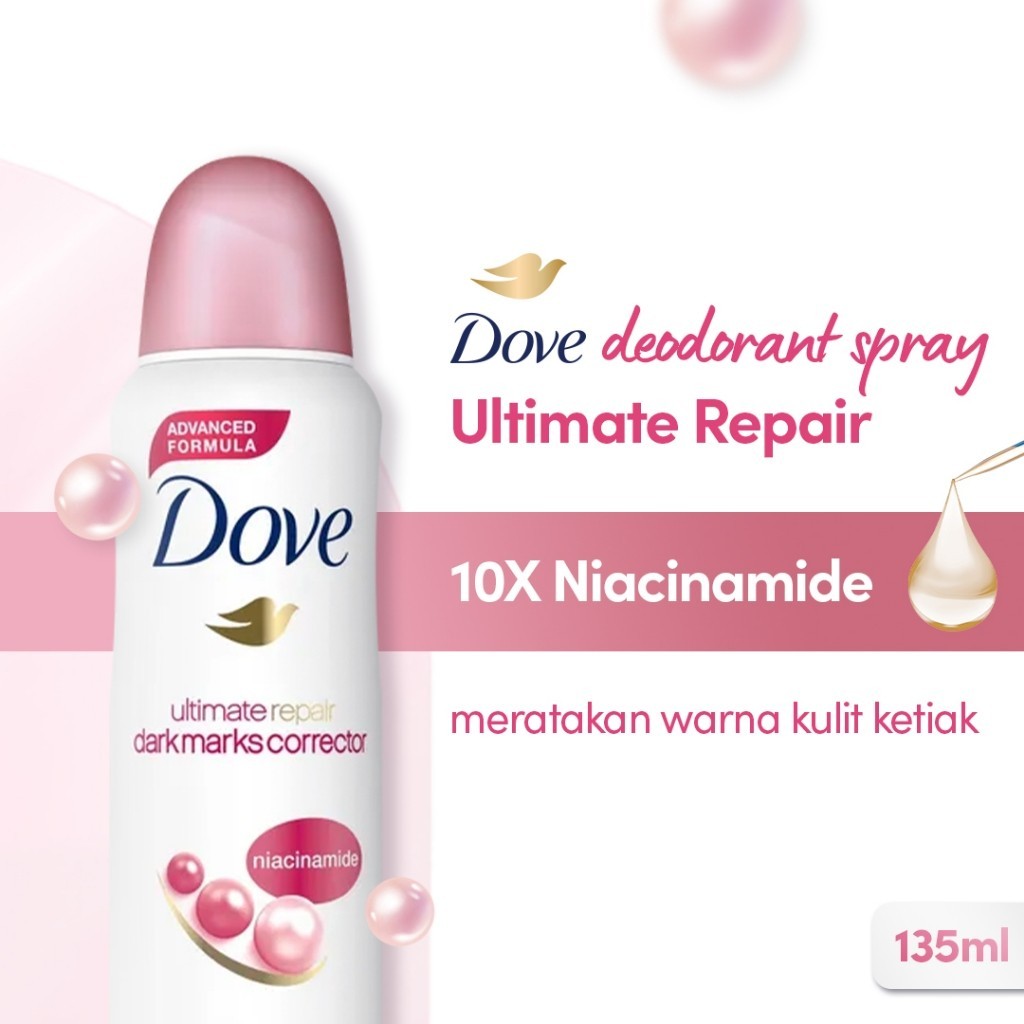 Dove Women Antiperspirant DEODORANT SPRAY Ultimate Repair Fresh Lily 135ml