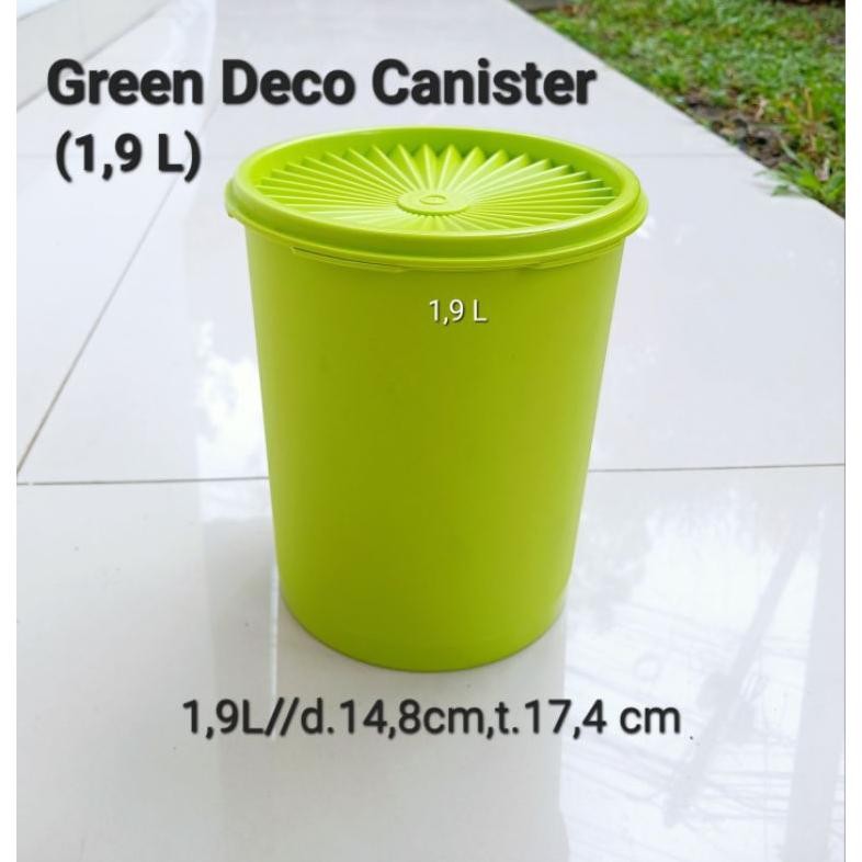 Tupperware Deco Canister(1,9L) Green AST