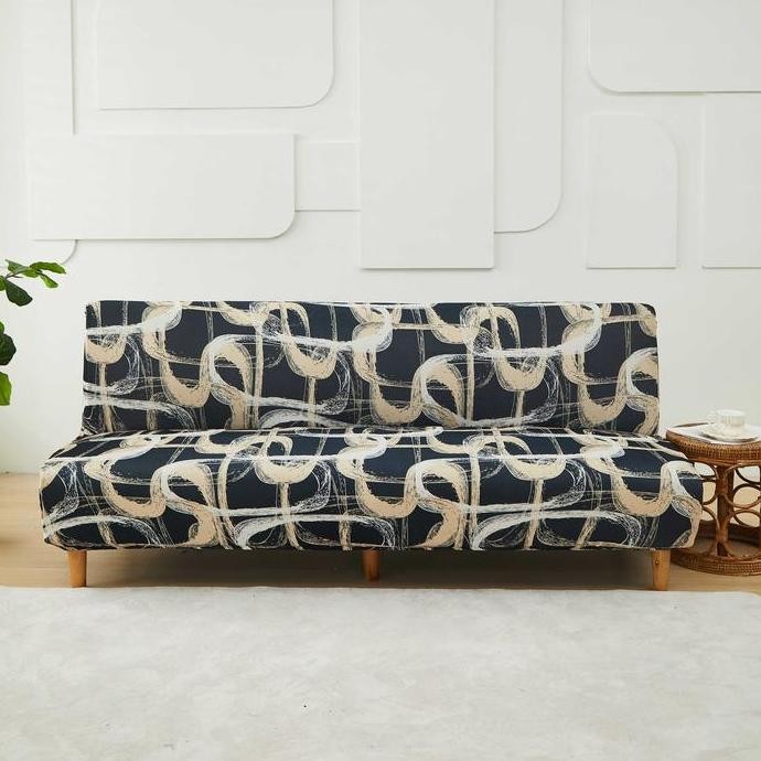 Elastic Vintage Sofa Bed Cover / Penutup Sarung Sofa Bed Elastis Shabby Floral Scandinavian kain mur