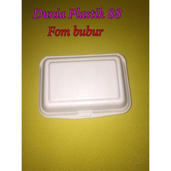 baru foam bubur / styrofom / sterofoam / sterofom / gabus / box nasi kuning