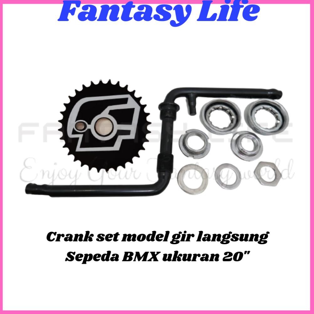 Cod Fantasy Crank Set Engkol Gir Langsung Sepeda Bmx 20 Na-138