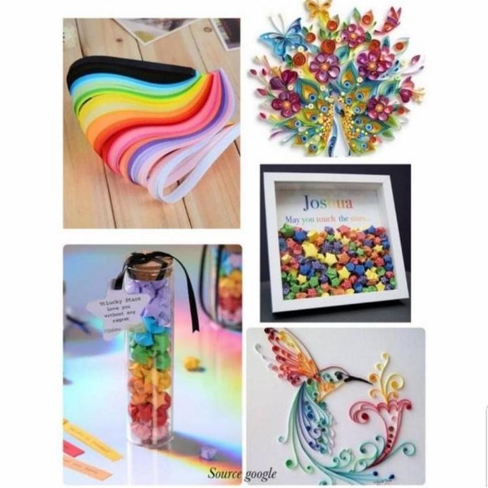 

baru Star Origami Paper Kertas Origami Star Bintang Warna Rainbow Art Craft