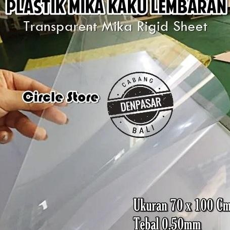 

ready stock Plastik Mika Kaku Bening Lembar PVC Rigid Sheet 70x100cm 0.50mm