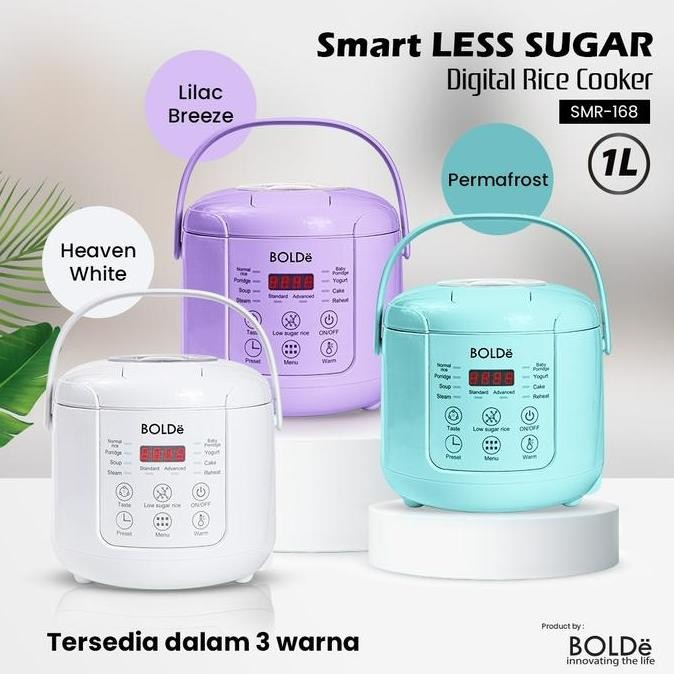 Bolde Smart Less Sugar Digital Rice Cooker 1L