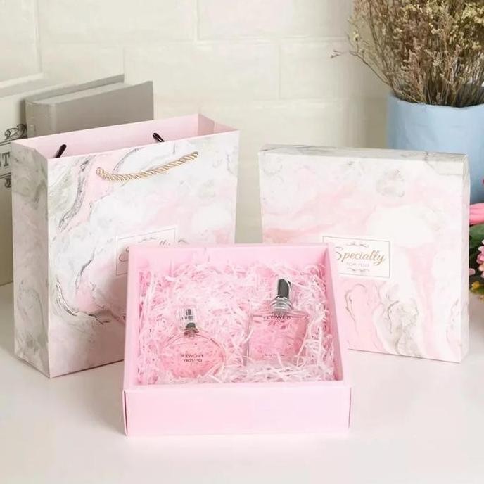 

ready stock (GB65) Kotak Gift Box Marble Dengan Paperbag