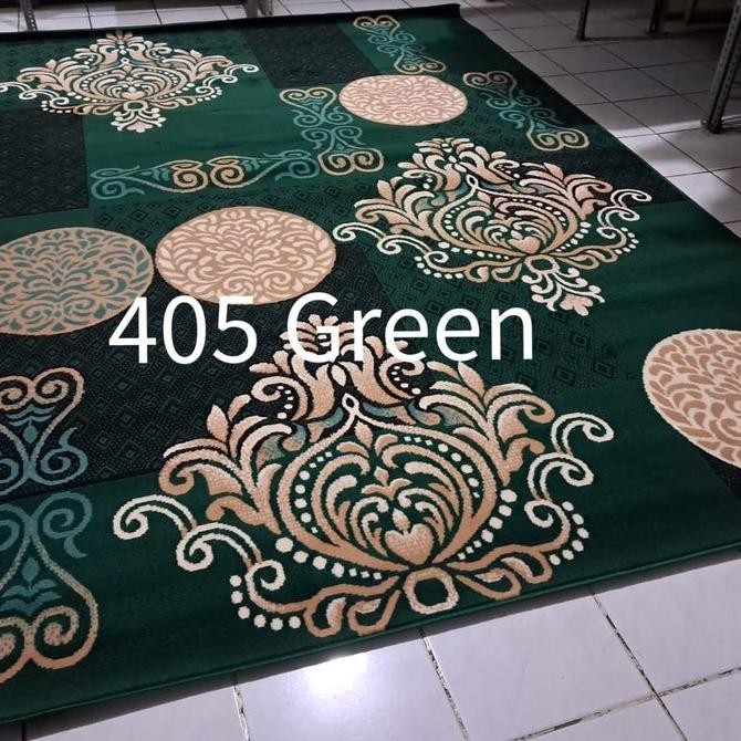 Karpet Permadani Moderno Momento Besar Jumbo 210x310 cm Hijau Green murah