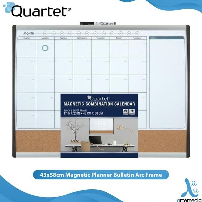 

Quartet Whiteboard - Archframe Planner Magnetic Board 17'X23' (43Cmx58Cm)