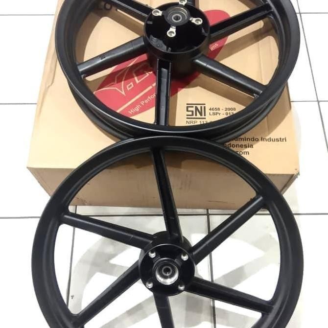 VELG RECING LEBAR ROSSI PALANG 6 SUPRA X 125 DOUBLE DISC HITAM