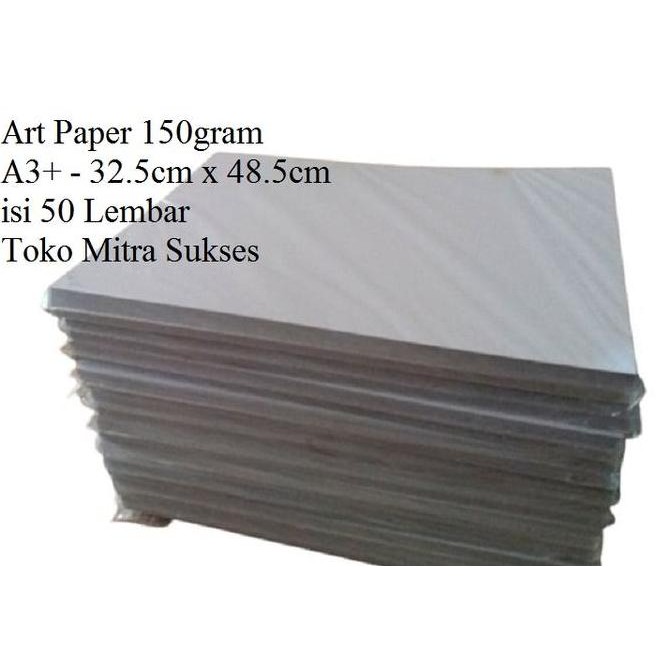 

baru Kertas Art Paper 150gram A3+ 32.5cm x 48.5cm isi 50 Lembar