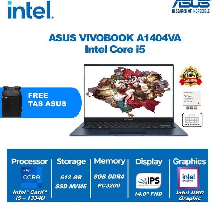 Asus Vivobook 14 A1404VA ( GEN13 ) - I5 1335U 8GB 512G SSD 14" FHD IPS