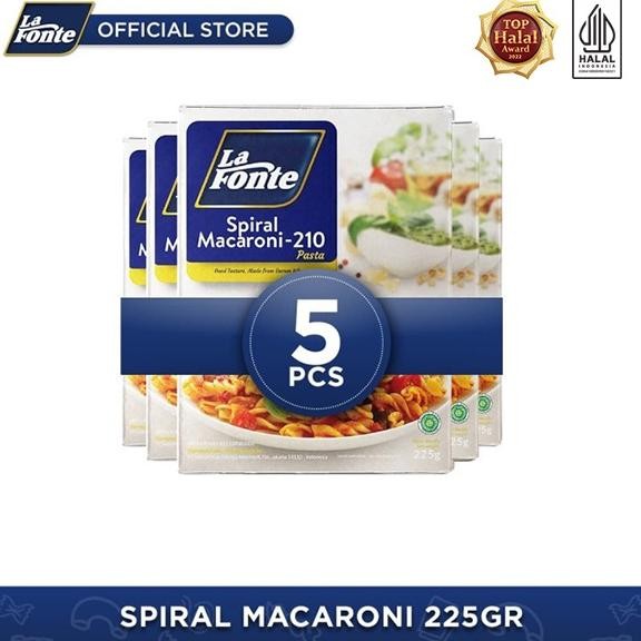 

ready 5 PCS - La Fonte Spiral Macaroni 225 Gr murah