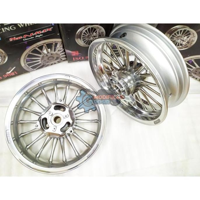 Velg Racing Tapak Lebar POWER Nmax 155 CLASSIC P18 Chrome 100% Ori