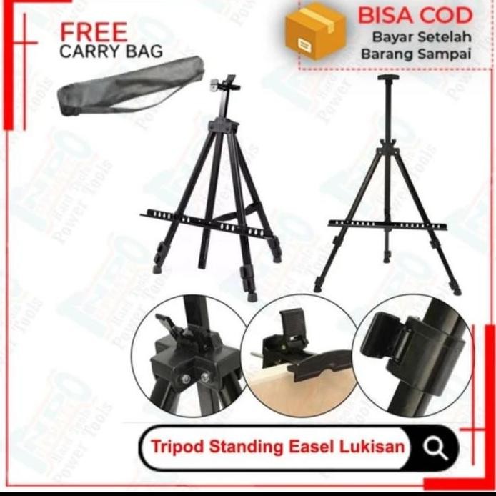 

ready Tripod Standing Kanvas Lukis Besi