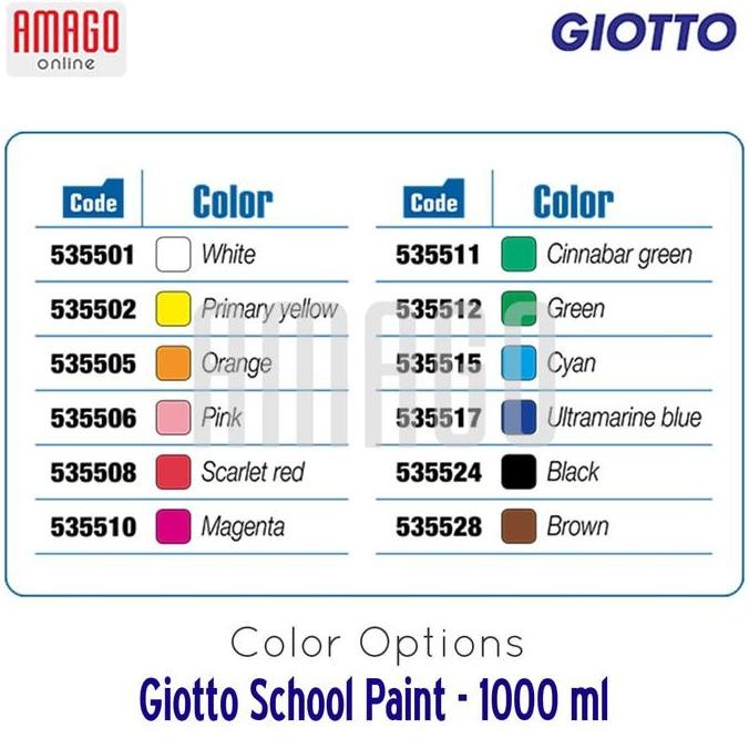 

ready GIOTTO SCHOOL PAINT - YELLOW - 1.000 ml - 535502