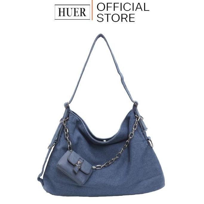Murah Huer ~ Tas Wanita Lusione Denim Hobo Bag 9536-582