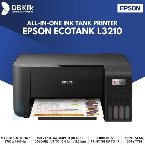 Printer EPSON EcoTank L3210 A4 All in One-EPSON L3210 Ink Tank Printer