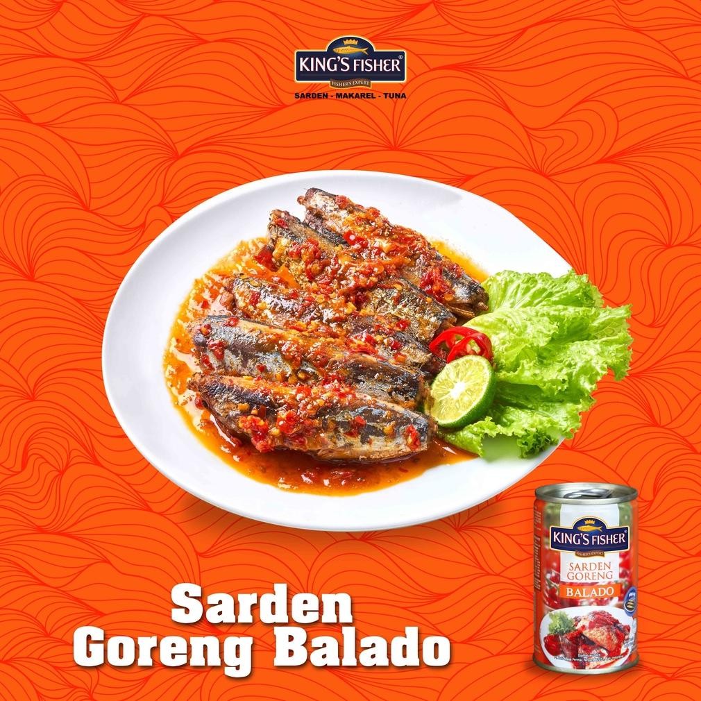 

ready King's Fisher PAKET 2 pcs Sarden Goreng Rasa Balado Makanan Kaleng 425 gr murah
