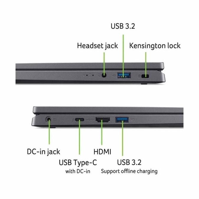 ACER Aspire 14 A14 51M 52V6 Intel Core i5 120U 16/512GB SSD Windows 11 OHS 14" WUXGA IPS Dark Grey