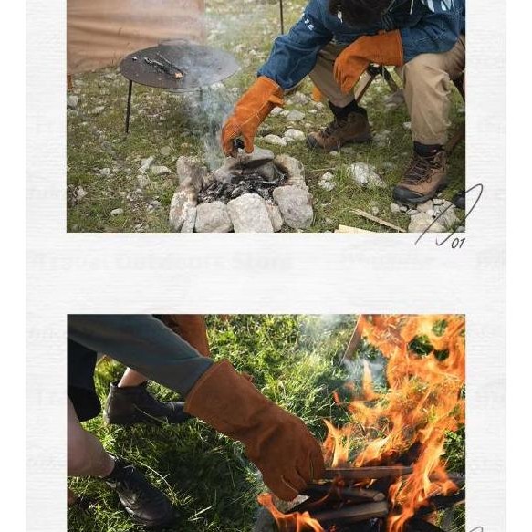 Promo Sarung Tangan Safety Kulit Naturehike Nh20Fs042 Masak Tahan Anti Panas