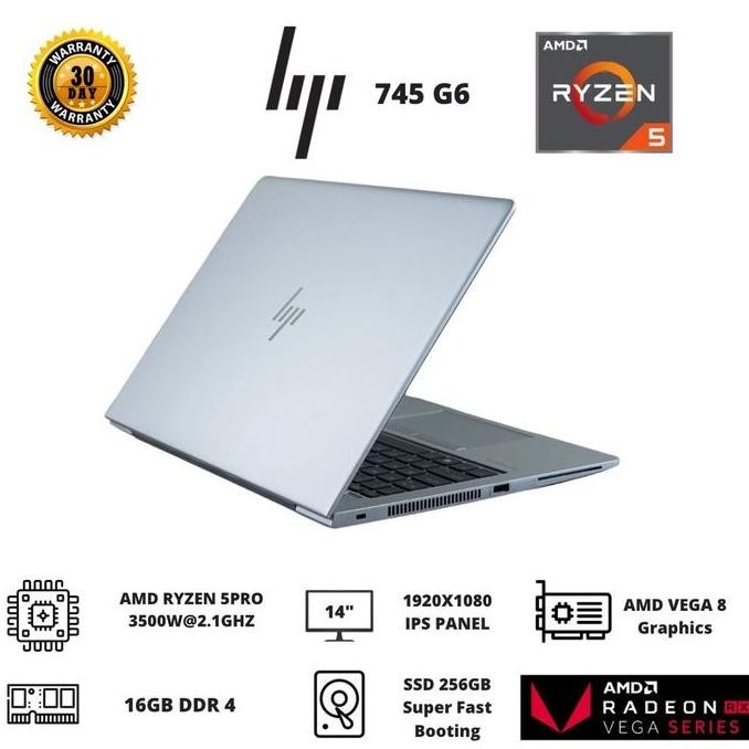 HP elitebook 745 G6 AMD ryzen 5 PRO| 16GB | SSD 512 | RADEON VEGA 8