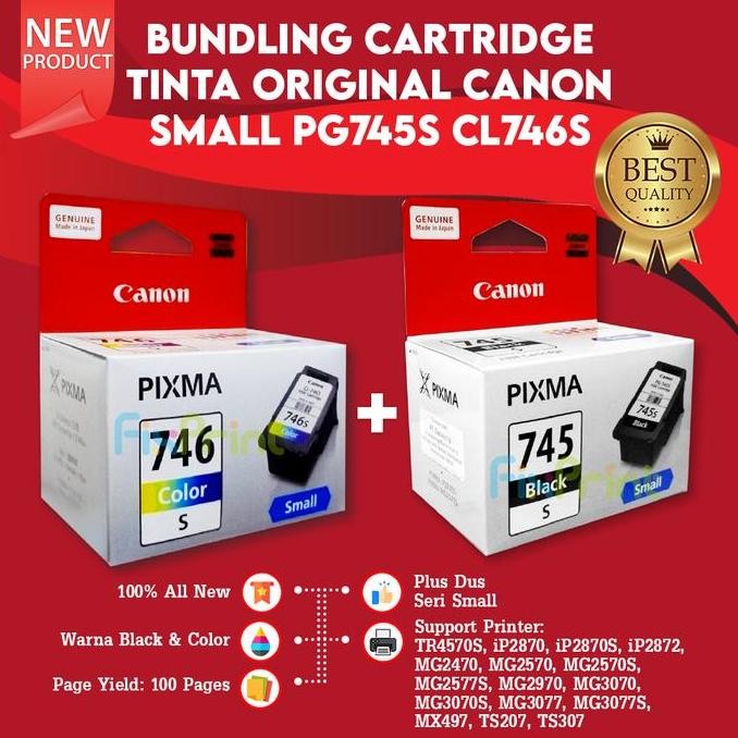 Cartridge Original Canon Small PG-745s PG745s 745 Black