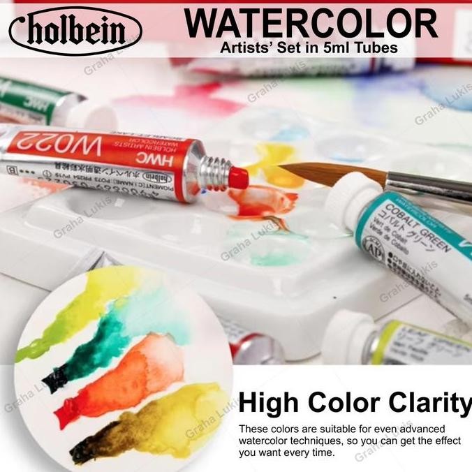 

ready Holbein Artists Watercolors Complete Set of 24 Colors W405