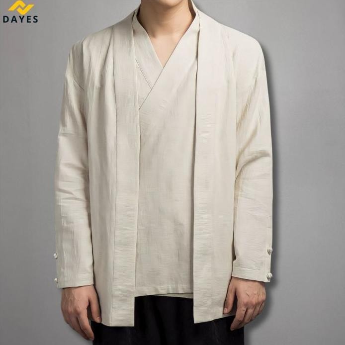 baru Sun Shirt Kemeja Pria | Hakama | Pakaian Jepang Pria | Dayes Baju Kaos Linen kemeja pria murah