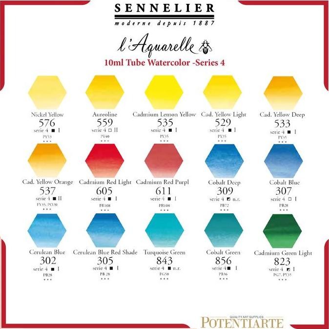 

ready Cat Air Sennelier Aquarelle Tube 10ml Watercolor Series 4