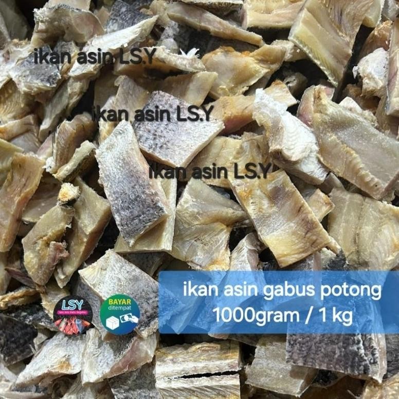 

ready ikan asin gabus potong terlaris 1000gram / 1 kg murah