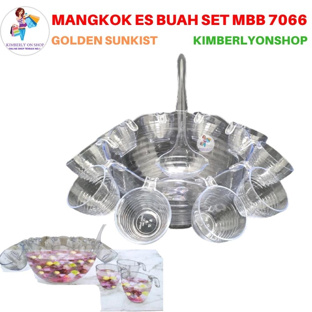 Mangkok Sop Buah Tempat Es Buah Set Gelas Golden Sunkist Viral