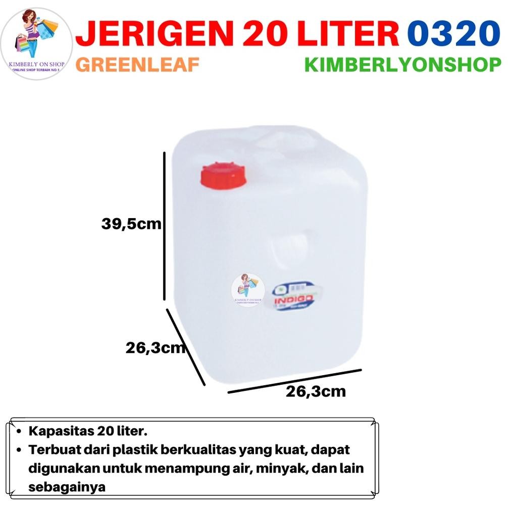 Jerigen Segi Indigo 20 Liter 0320 Green Leaf Stok