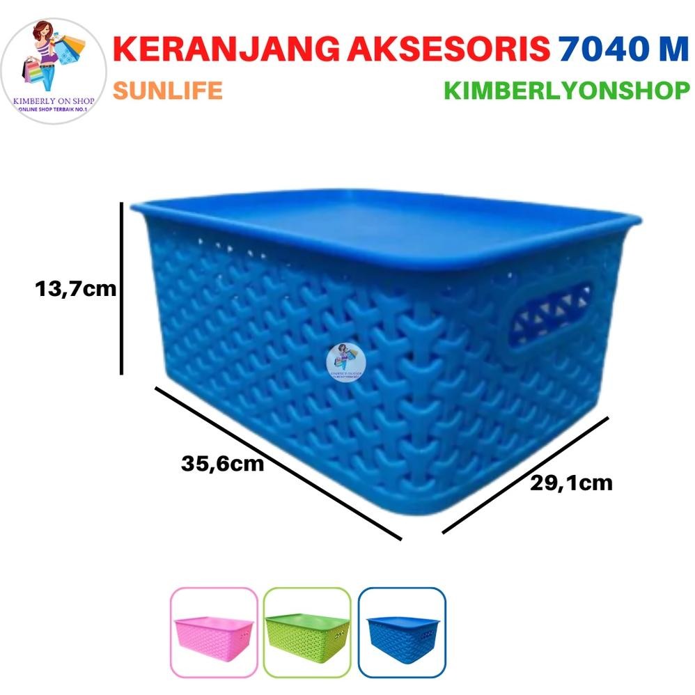 Keranjang Serbaguna Dengan Tutup Narita Basket 7040 M Sunlife Ready Stok